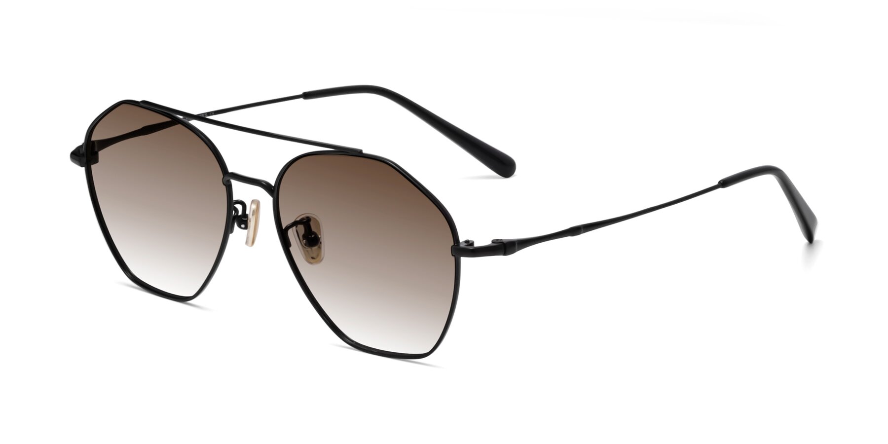 Angle of Linton in Black with Brown Gradient Lenses