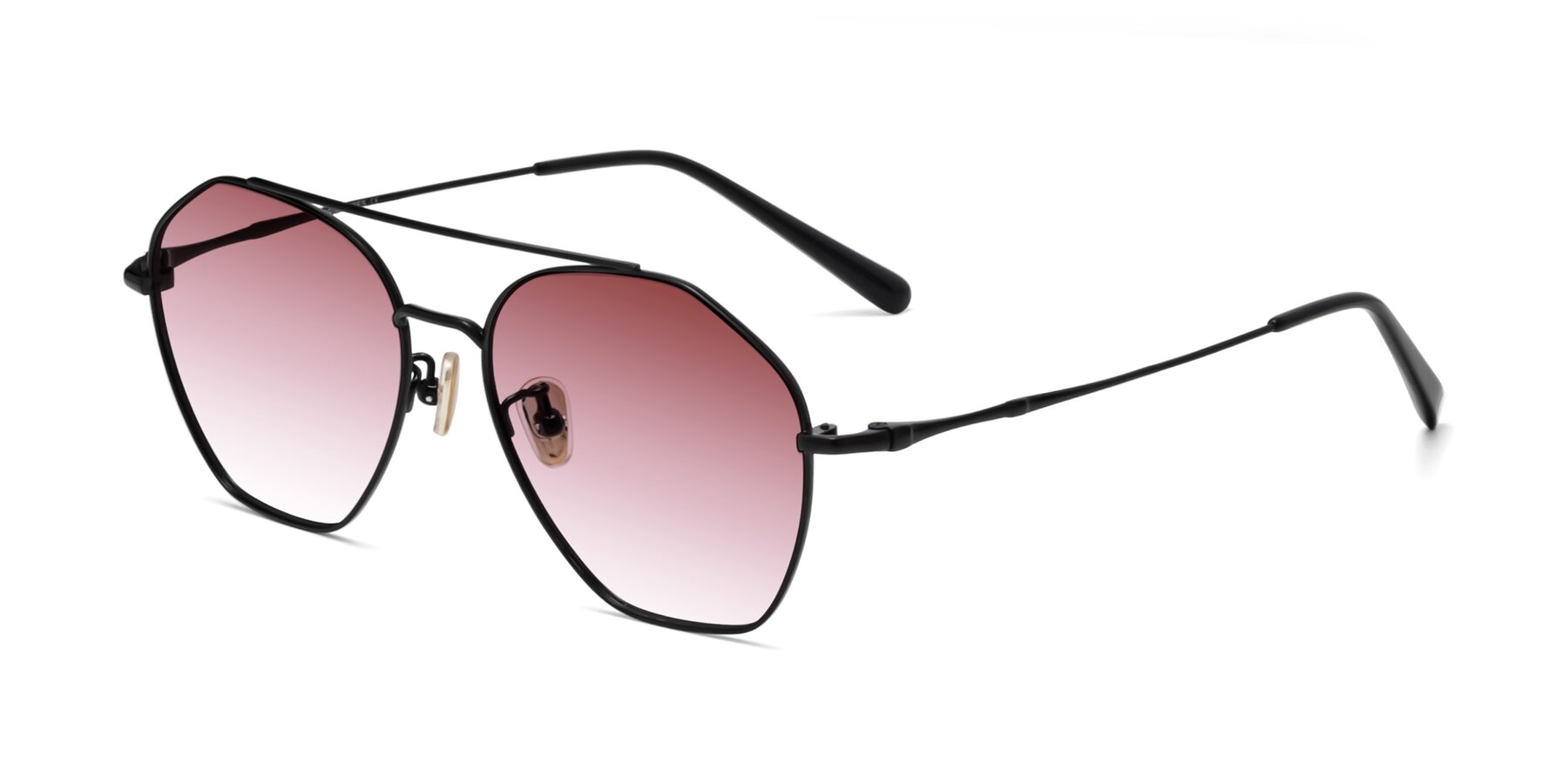 Angle of Linton in Black with Garnet Gradient Lenses