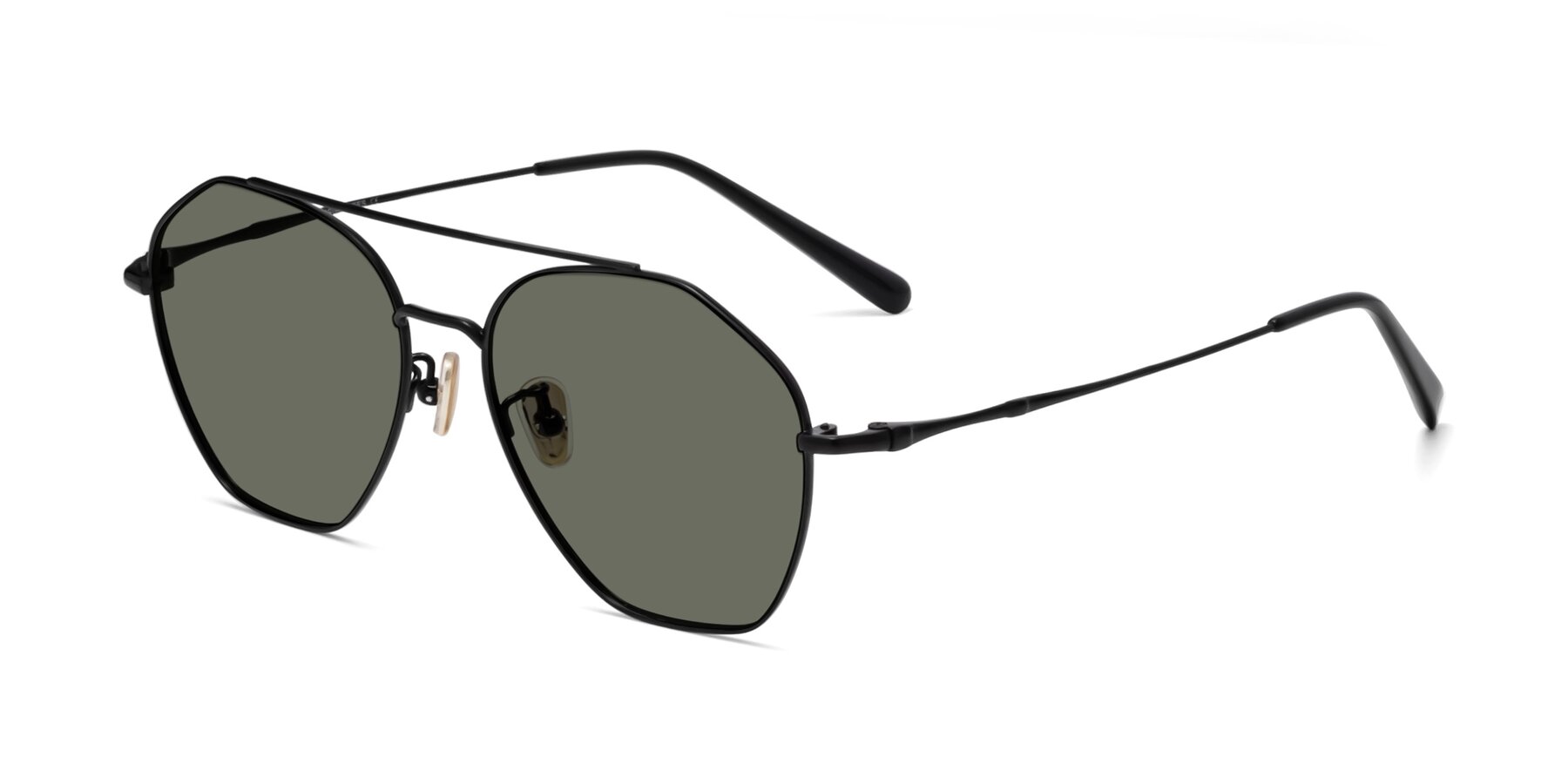 Angle of Linton in Black with Gray Polarized Lenses