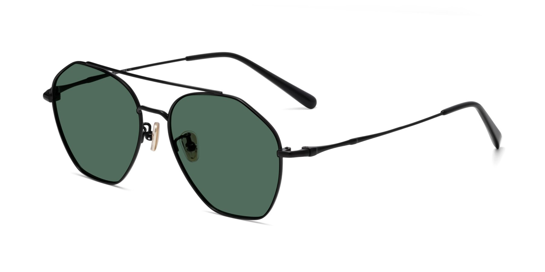 Angle of 90042 in Black with Green Polarized Lenses