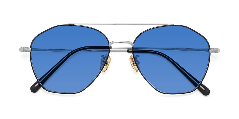90042 - Black / Silver Tinted Sunglasses
