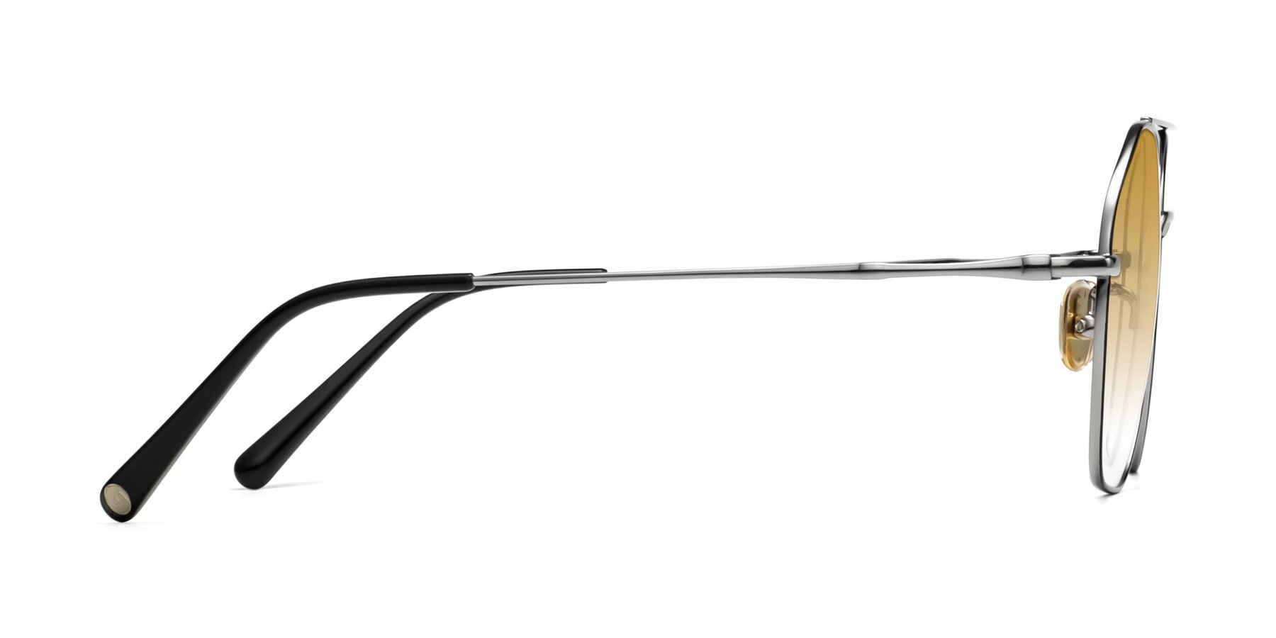 Side of Linton in Black-Silver with Champagne Gradient Lenses