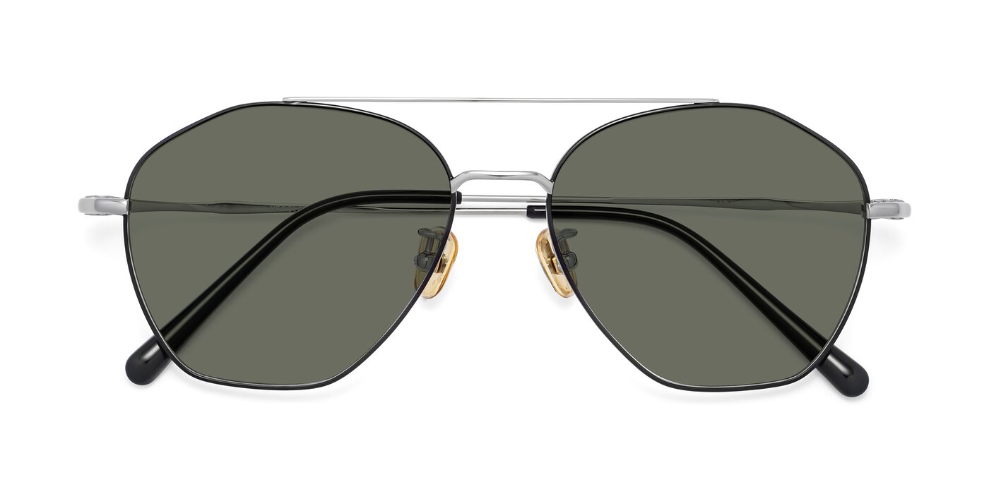 90042 - Black / Silver Polarized Sunglasses