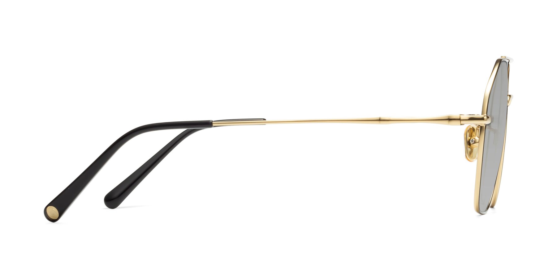 Side of 90042 in Black-Gold with Light Gray Tinted Lenses