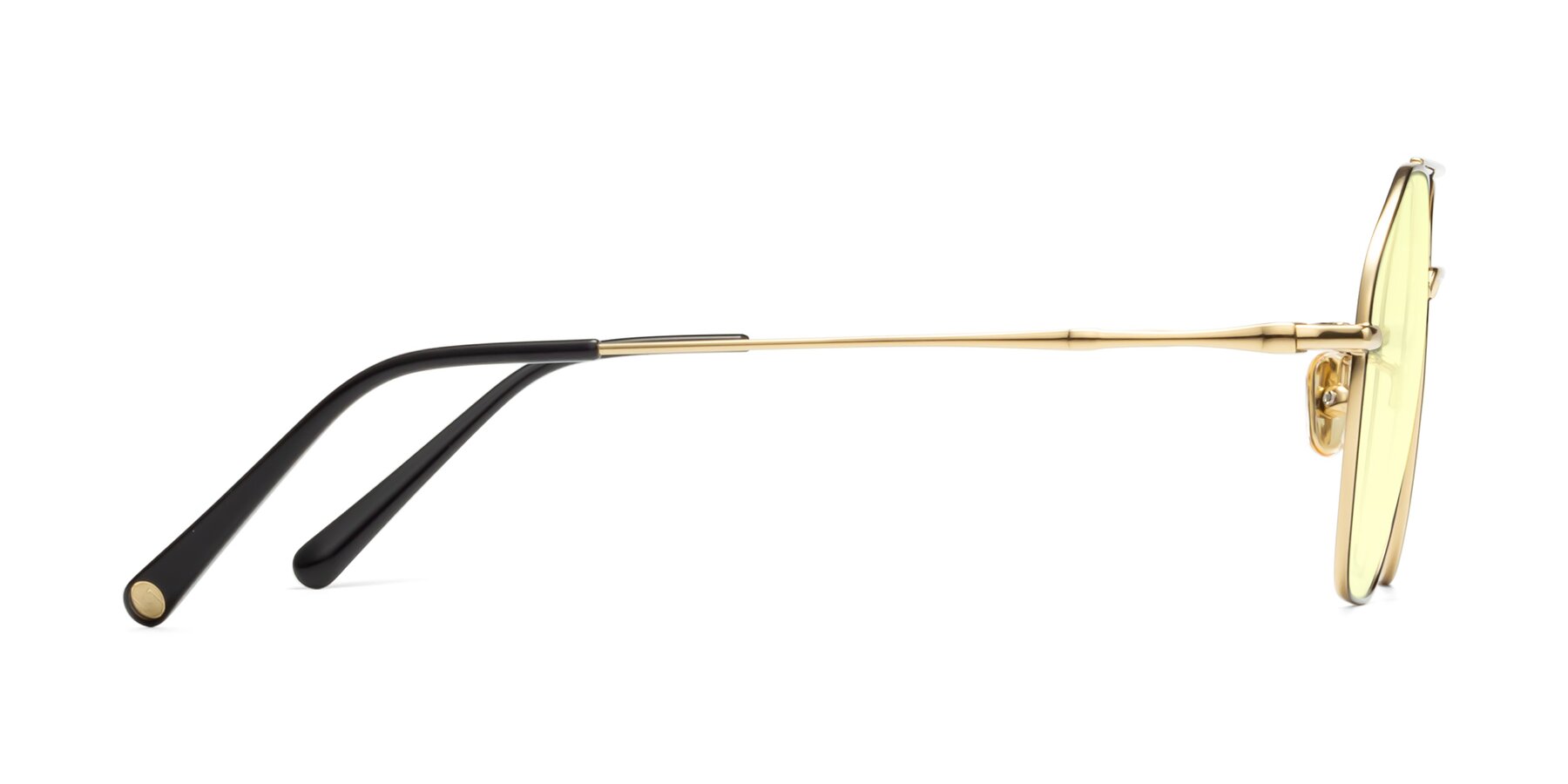 Side of 90042 in Black-Gold with Light Yellow Tinted Lenses