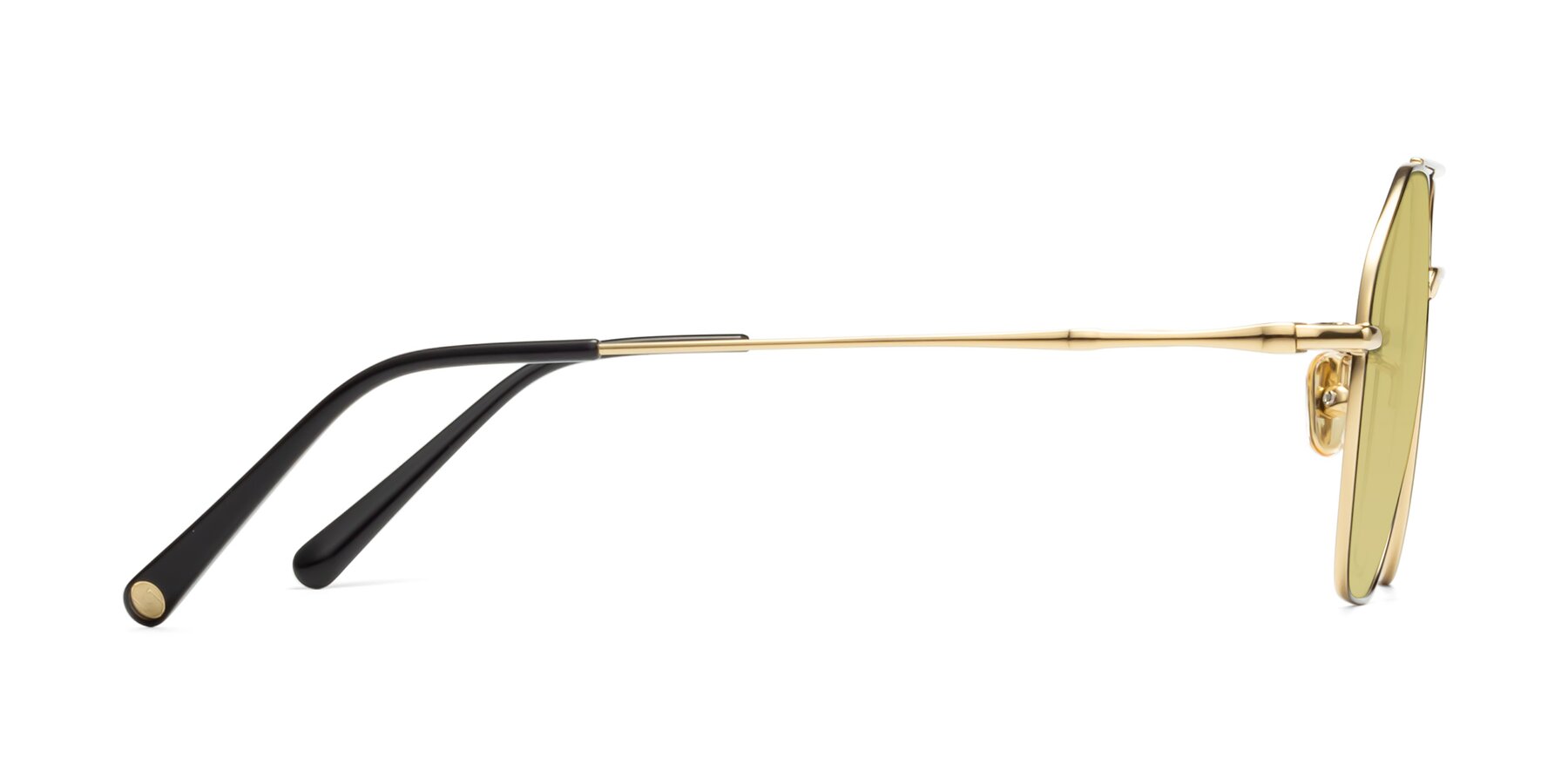 Side of 90042 in Black-Gold with Medium Champagne Tinted Lenses