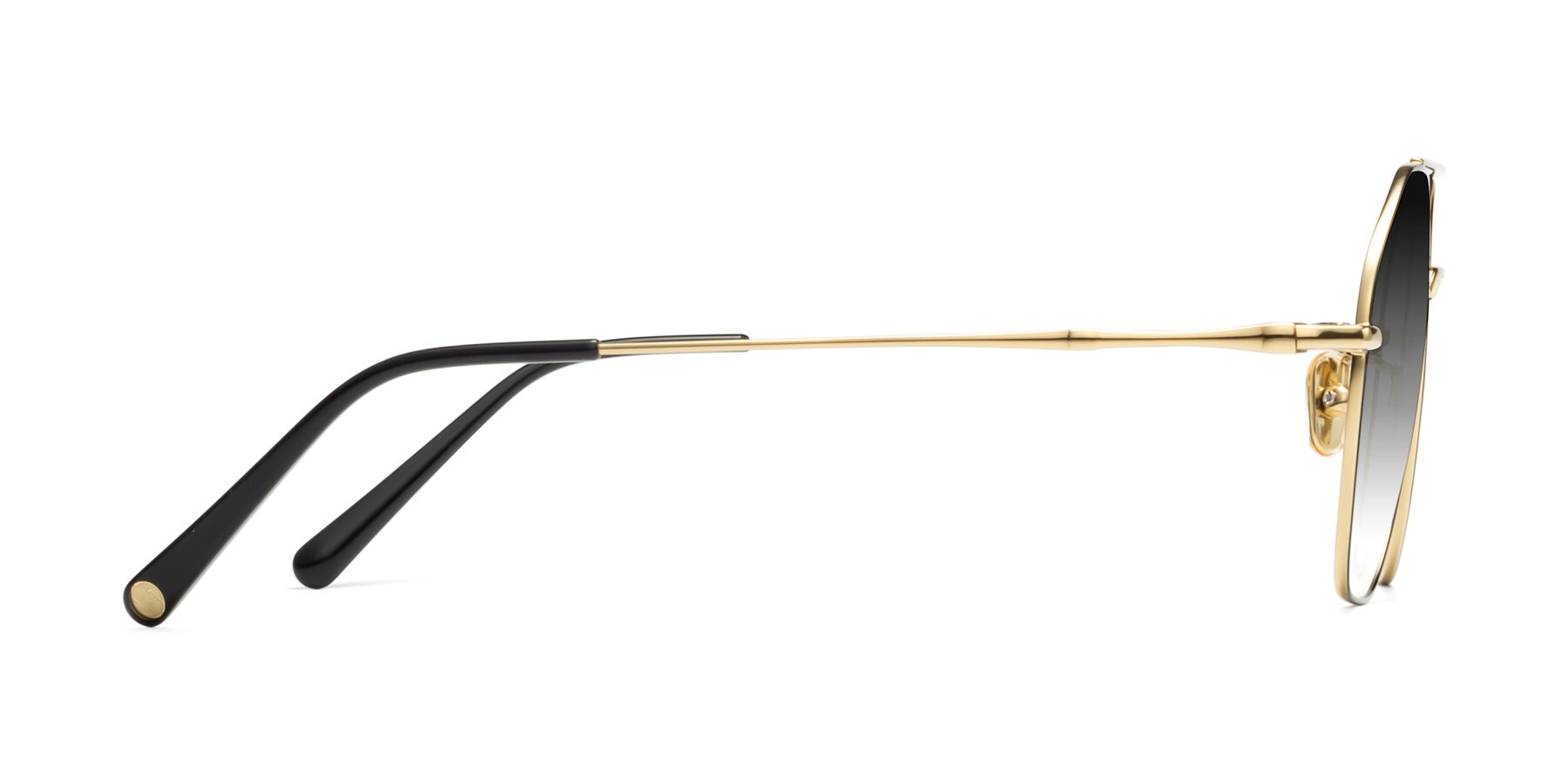 Side of Linton in Black-Gold with Gray Gradient Lenses