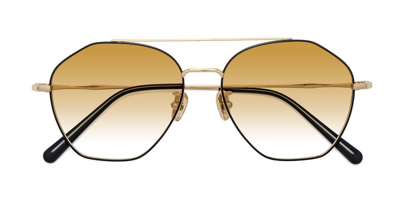 90042 - Black / Gold Gradient Sunglasses