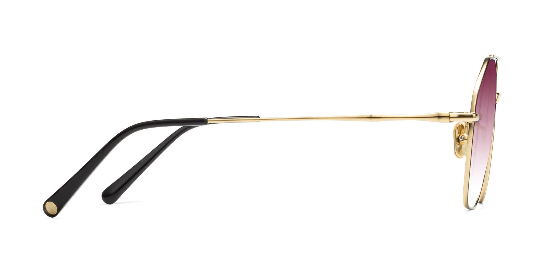 Side of Linton in Black-Gold with Wine Gradient Lenses