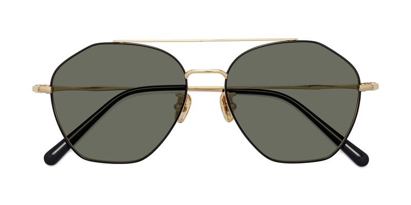 90042 - Black / Gold Polarized Sunglasses