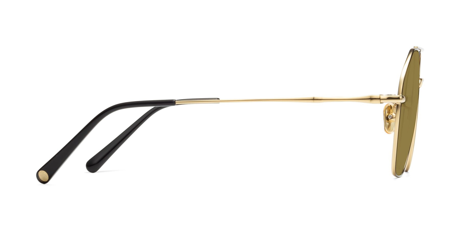 Side of Linton in Black-Gold with Brown Polarized Lenses