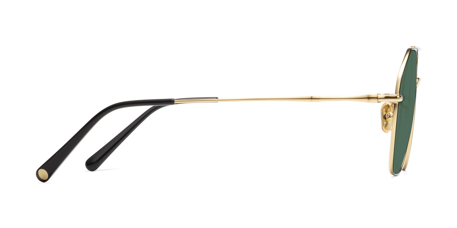 Side of 90042 in Black-Gold with Green Polarized Lenses