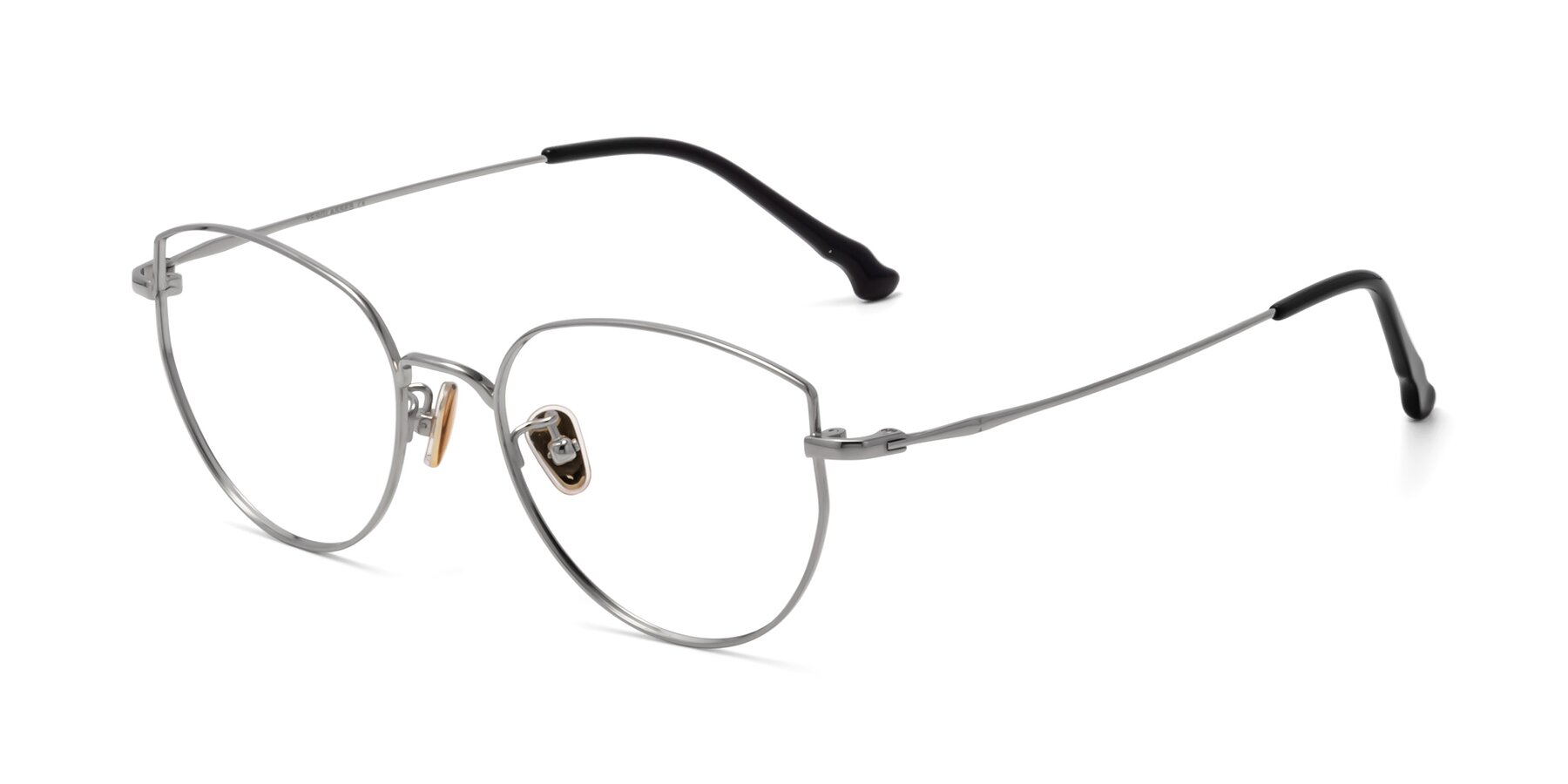 Angle of 90052 in Silver with Clear Eyeglass Lenses