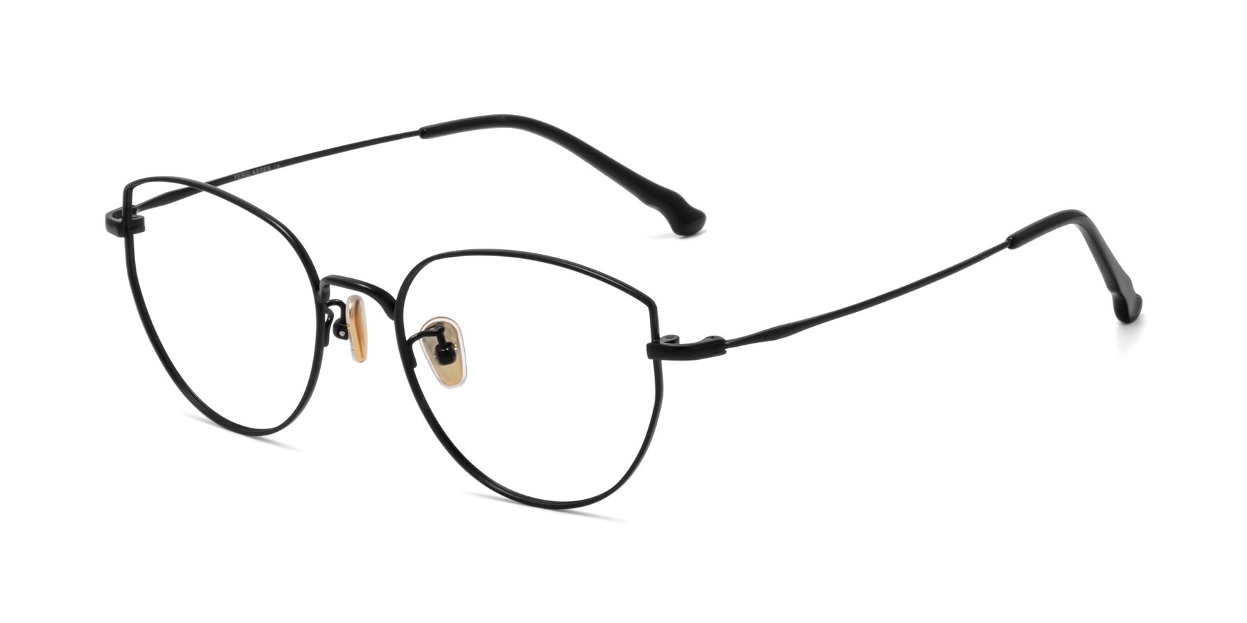 Angle of 90052 in Black with Clear Eyeglass Lenses