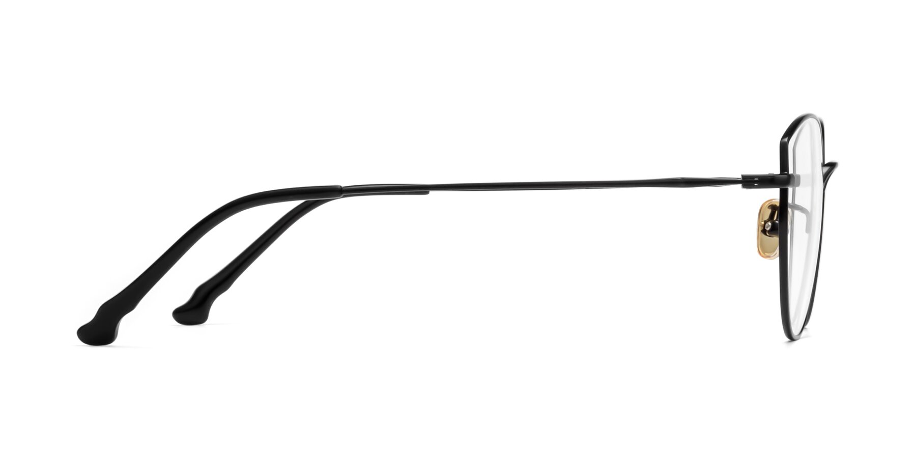 Side of 90052 in Black with Clear Eyeglass Lenses