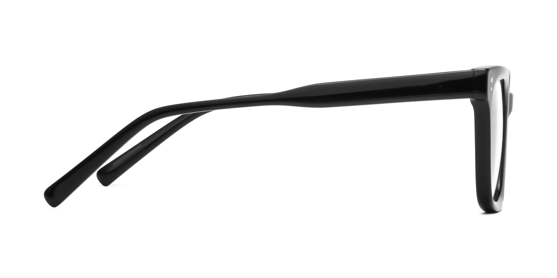 Side of Clark in Black with Clear Reading Eyeglass Lenses