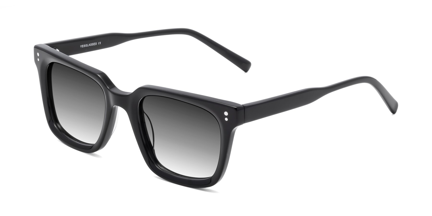 Angle of Clark in Black with Gray Gradient Lenses