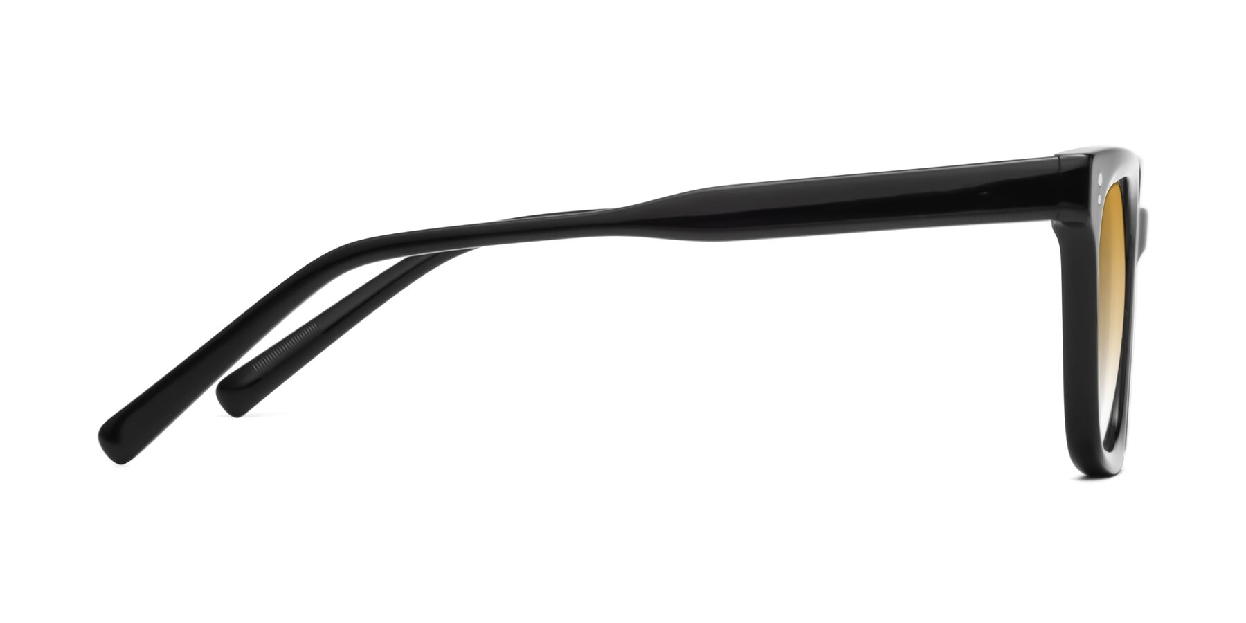 Side of Clark in Black with Champagne Gradient Lenses