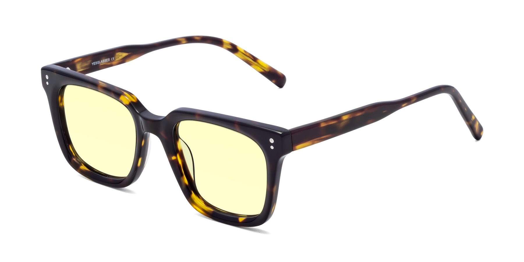 Angle of Clark in Tortoise with Light Yellow Tinted Lenses