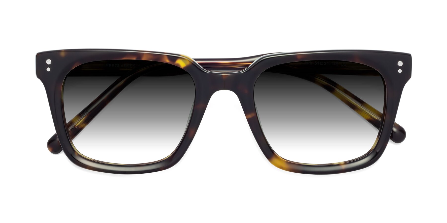 Folded Front of Clark in Tortoise with Gray Gradient Lenses
