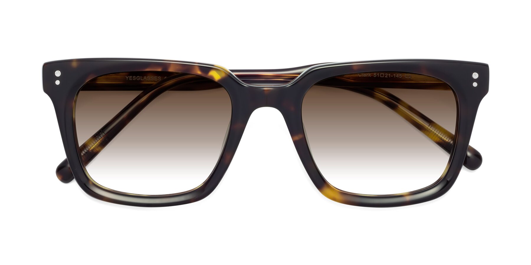Folded Front of Clark in Tortoise with Brown Gradient Lenses