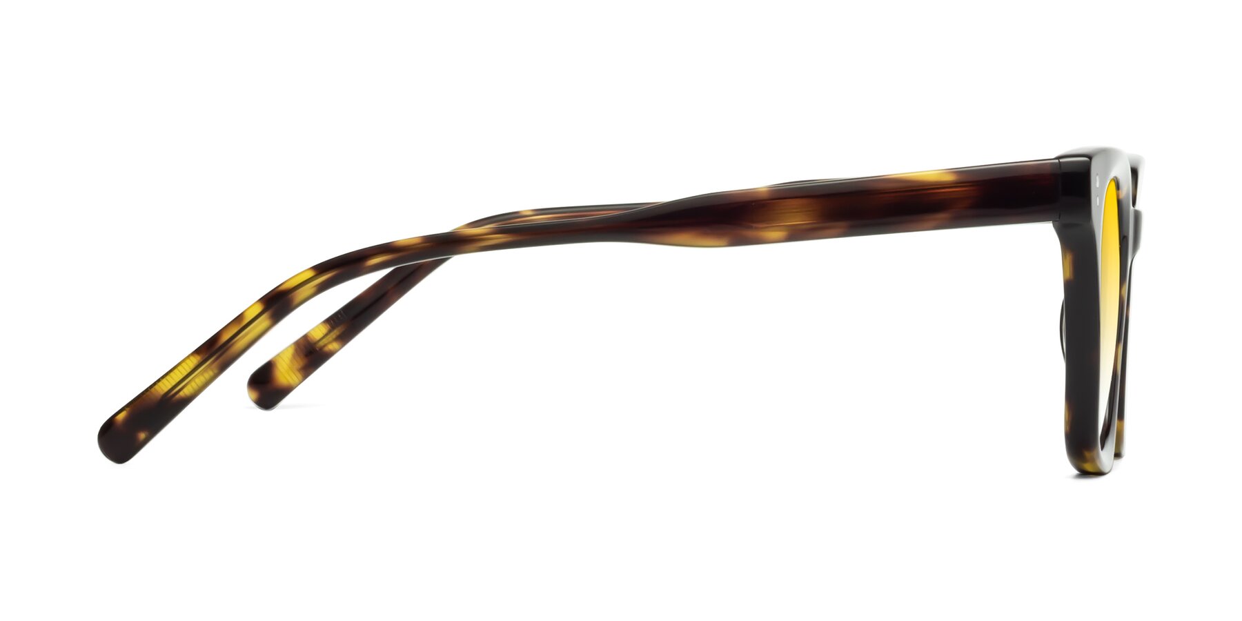 Side of Clark in Tortoise with Yellow Gradient Lenses