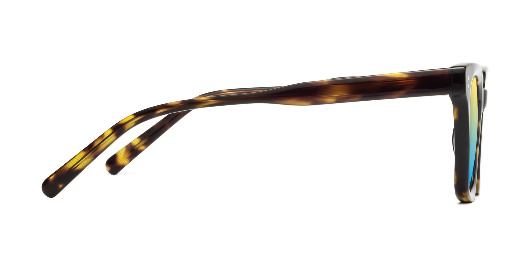 Side of Clark in Tortoise with Yellow / Blue Gradient Lenses