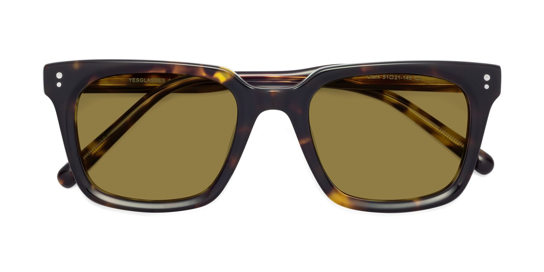 Folded Front of Clark in Tortoise with Brown Polarized Lenses
