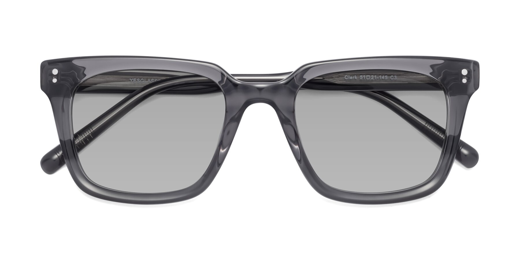 Folded Front of Clark in Gray with Light Gray Tinted Lenses