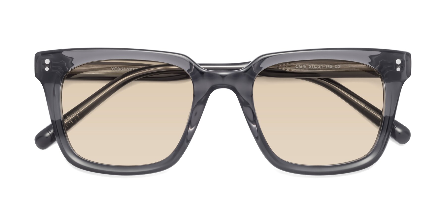 Folded Front of Clark in Gray with Light Brown Tinted Lenses
