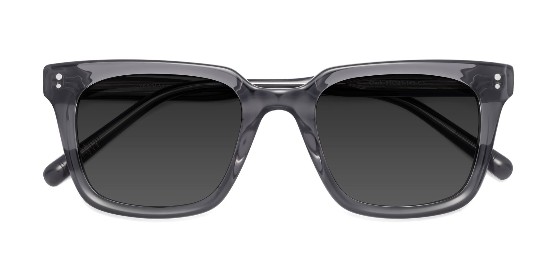 Folded Front of Clark in Gray with Gray Tinted Lenses