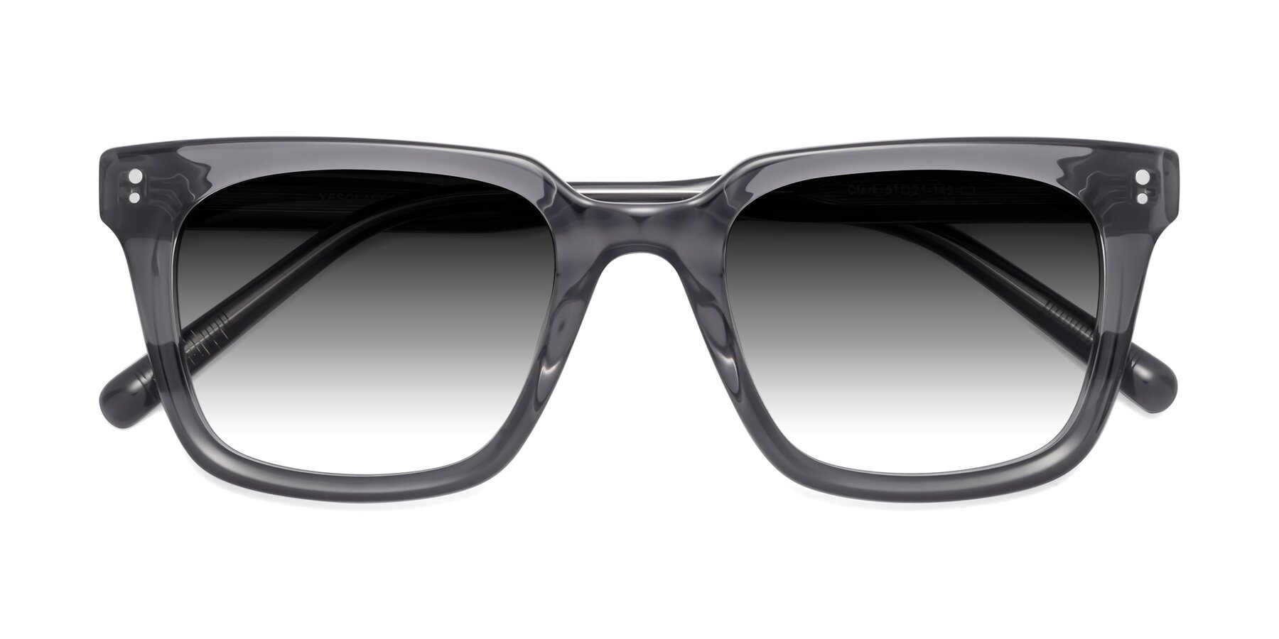 Folded Front of Clark in Gray with Gray Gradient Lenses