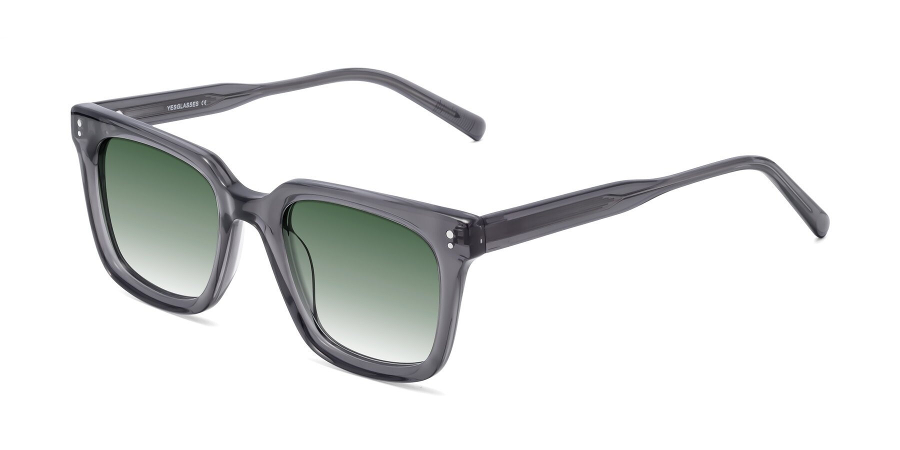 Angle of Clark in Gray with Green Gradient Lenses