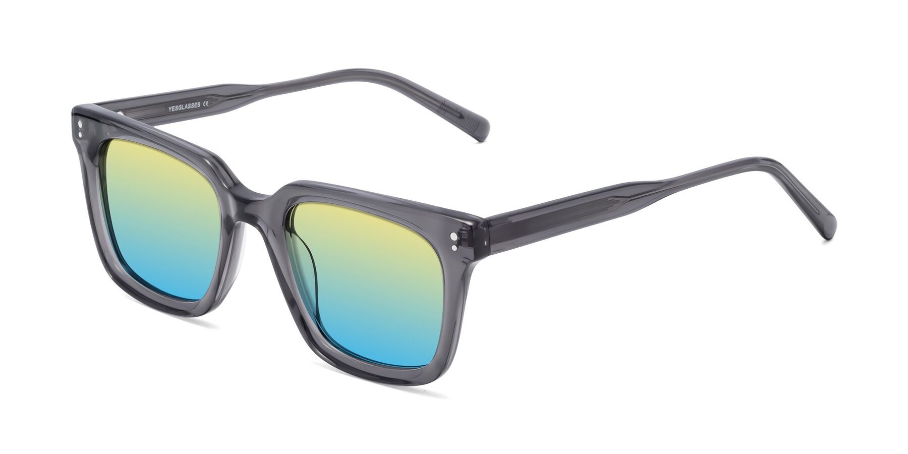 Angle of Clark in Gray with Yellow / Blue Gradient Lenses