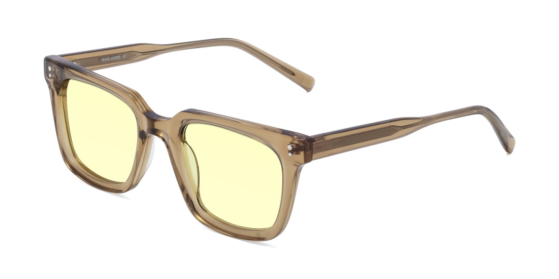 Angle of Clark in Tan with Light Yellow Tinted Lenses
