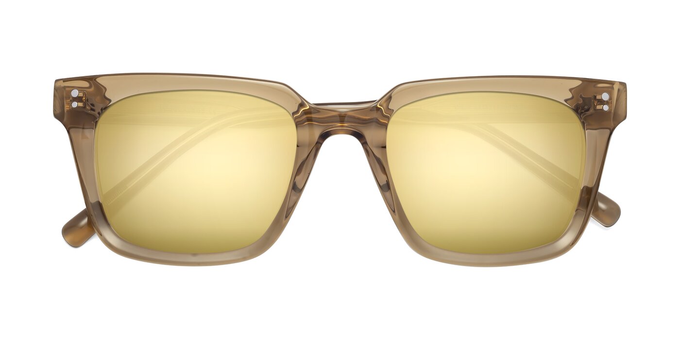Clark - Tan Flash Mirrored Sunglasses