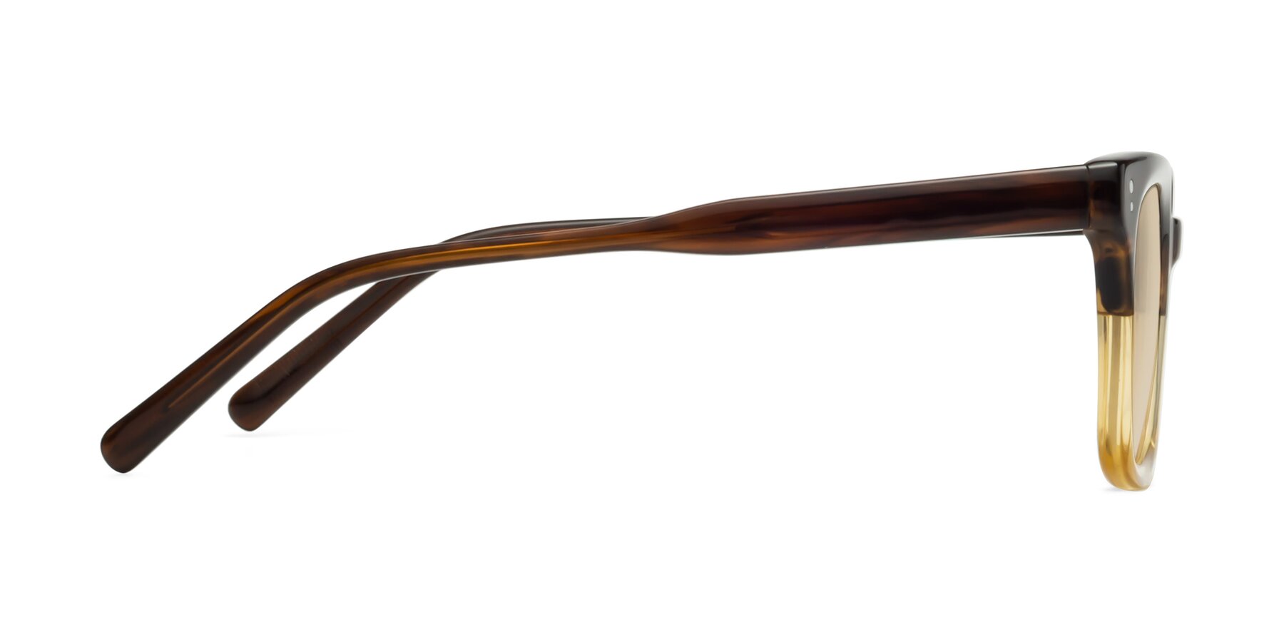 Side of Clark in Brown-Oak with Light Brown Tinted Lenses