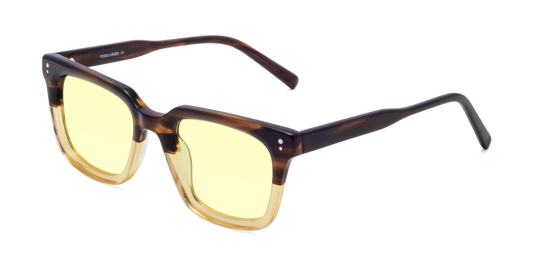 Angle of Clark in Brown-Oak with Light Yellow Tinted Lenses