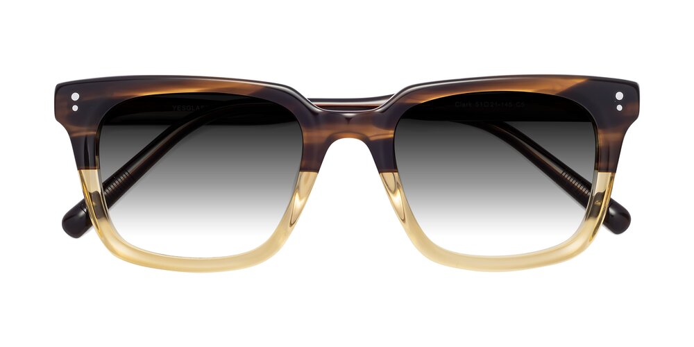 Classic Double Bridge Sunglasses – Black / Yellow main image 0