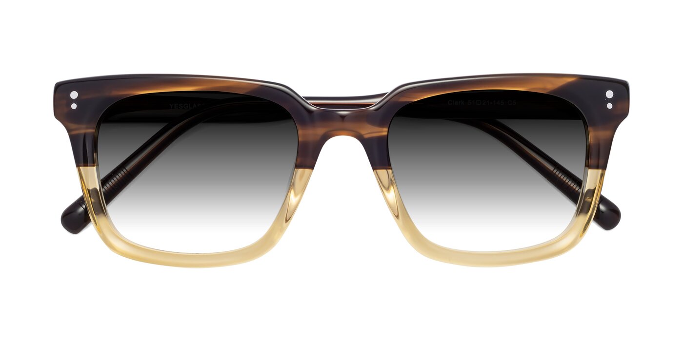Clark - Brown / Oak Gradient Sunglasses