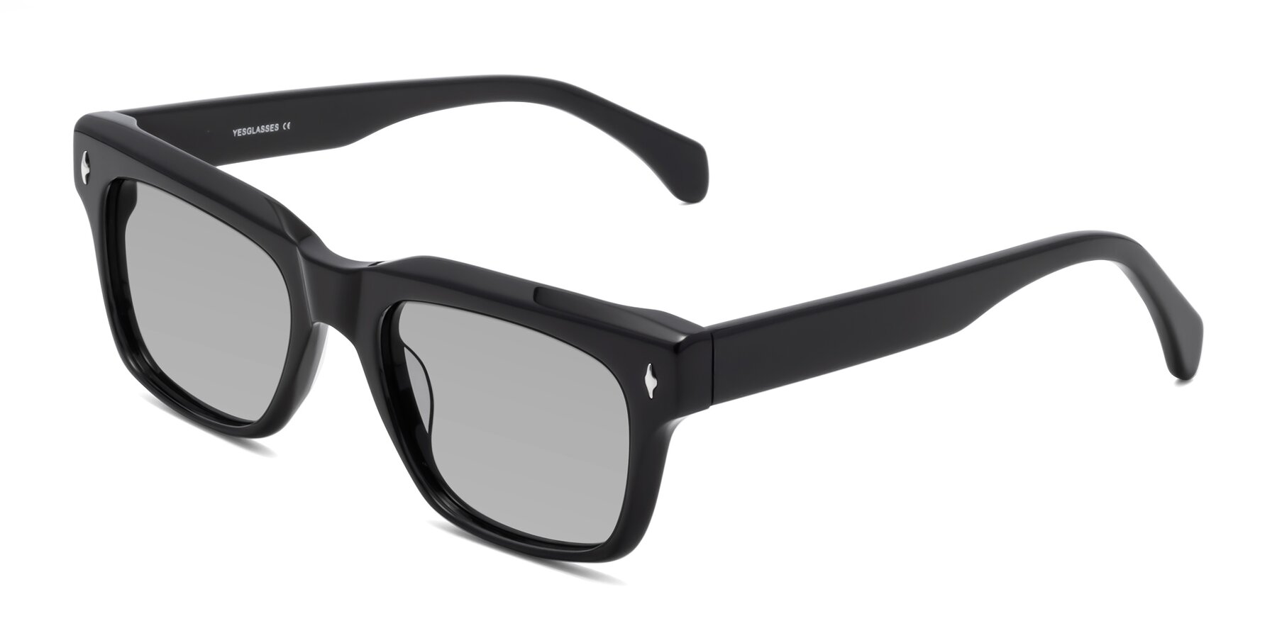 Angle of Forbes in Black with Light Gray Tinted Lenses