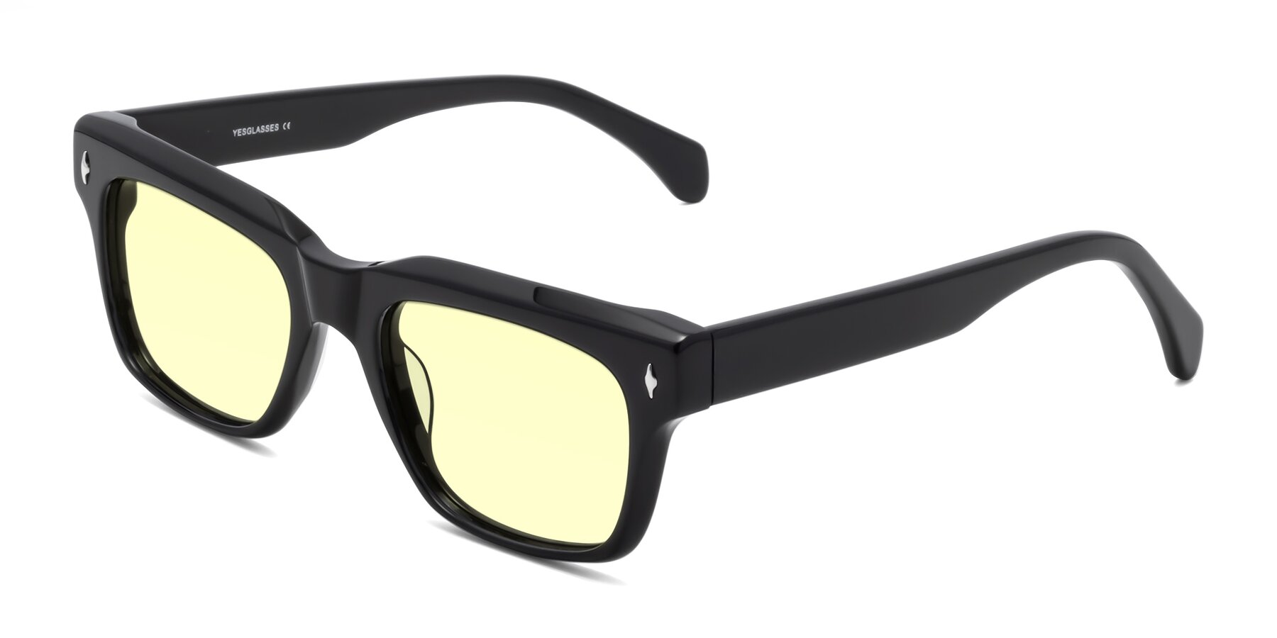Angle of Forbes in Black with Light Yellow Tinted Lenses