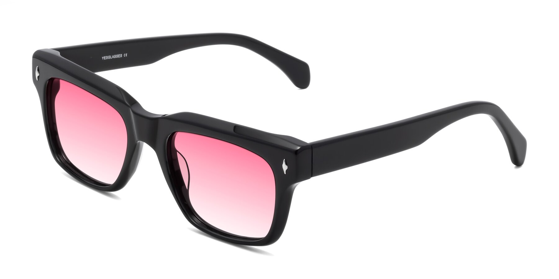 Angle of Forbes in Black with Pink Gradient Lenses