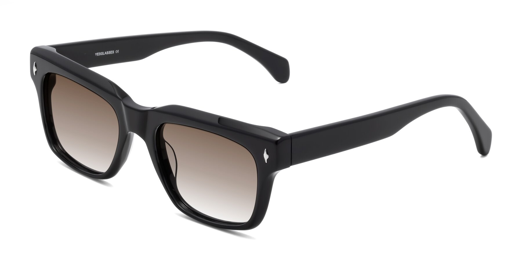Angle of Forbes in Black with Brown Gradient Lenses