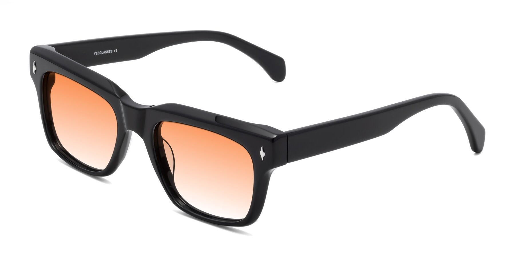 Angle of Forbes in Black with Orange Gradient Lenses
