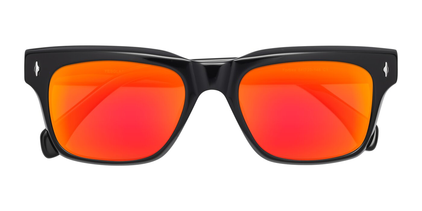 Forbes - Black Flash Mirrored Sunglasses