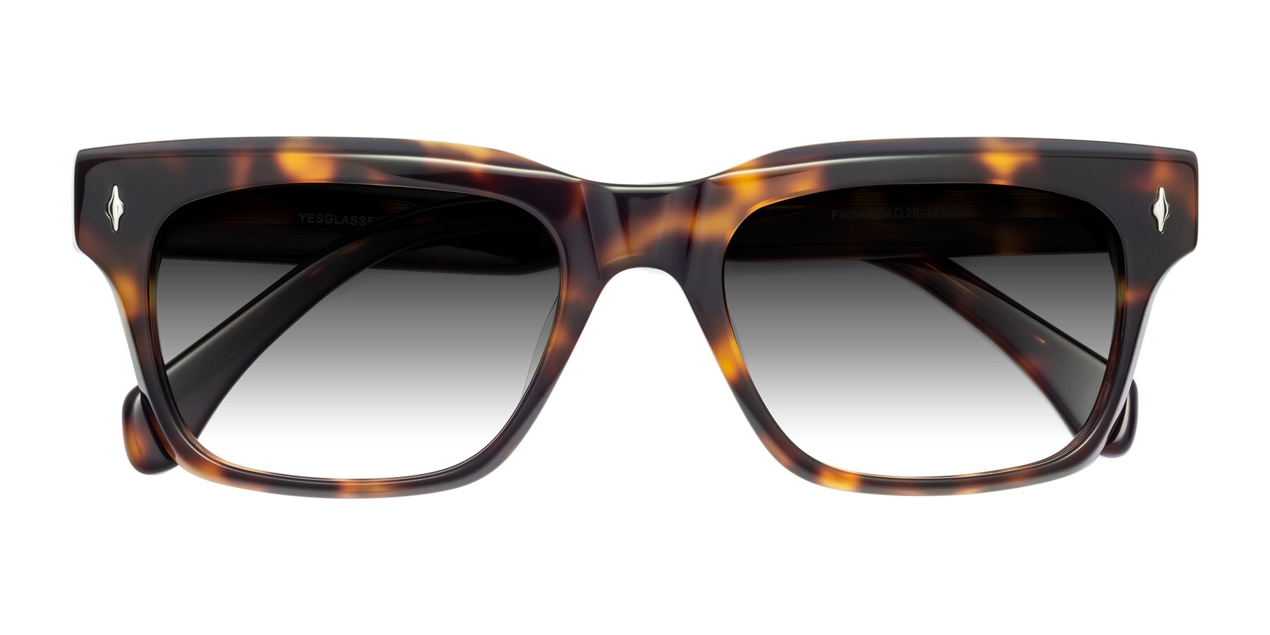 Folded Front of Forbes in Tortoise with Gray Gradient Lenses