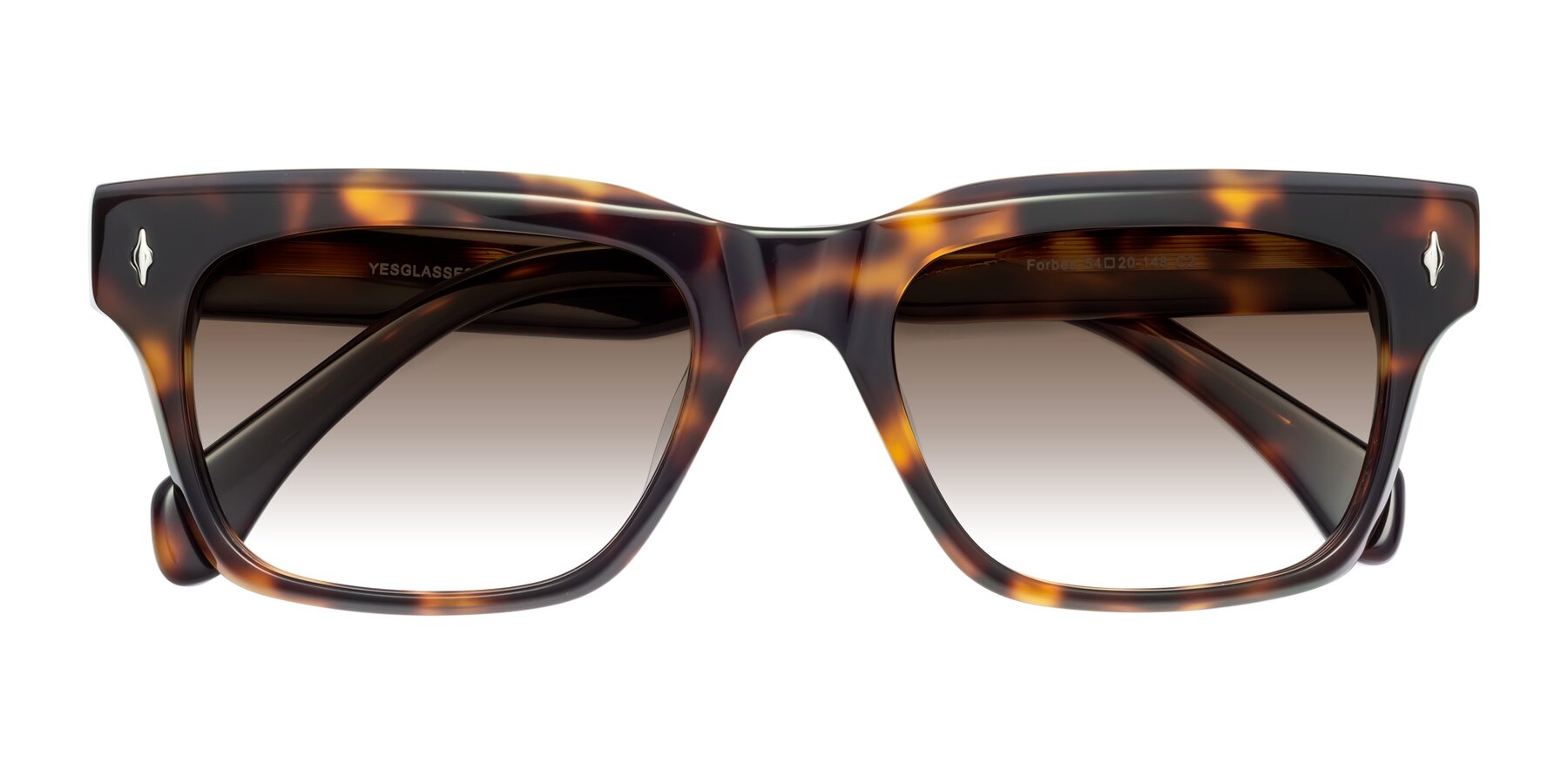 Folded Front of Forbes in Tortoise with Brown Gradient Lenses