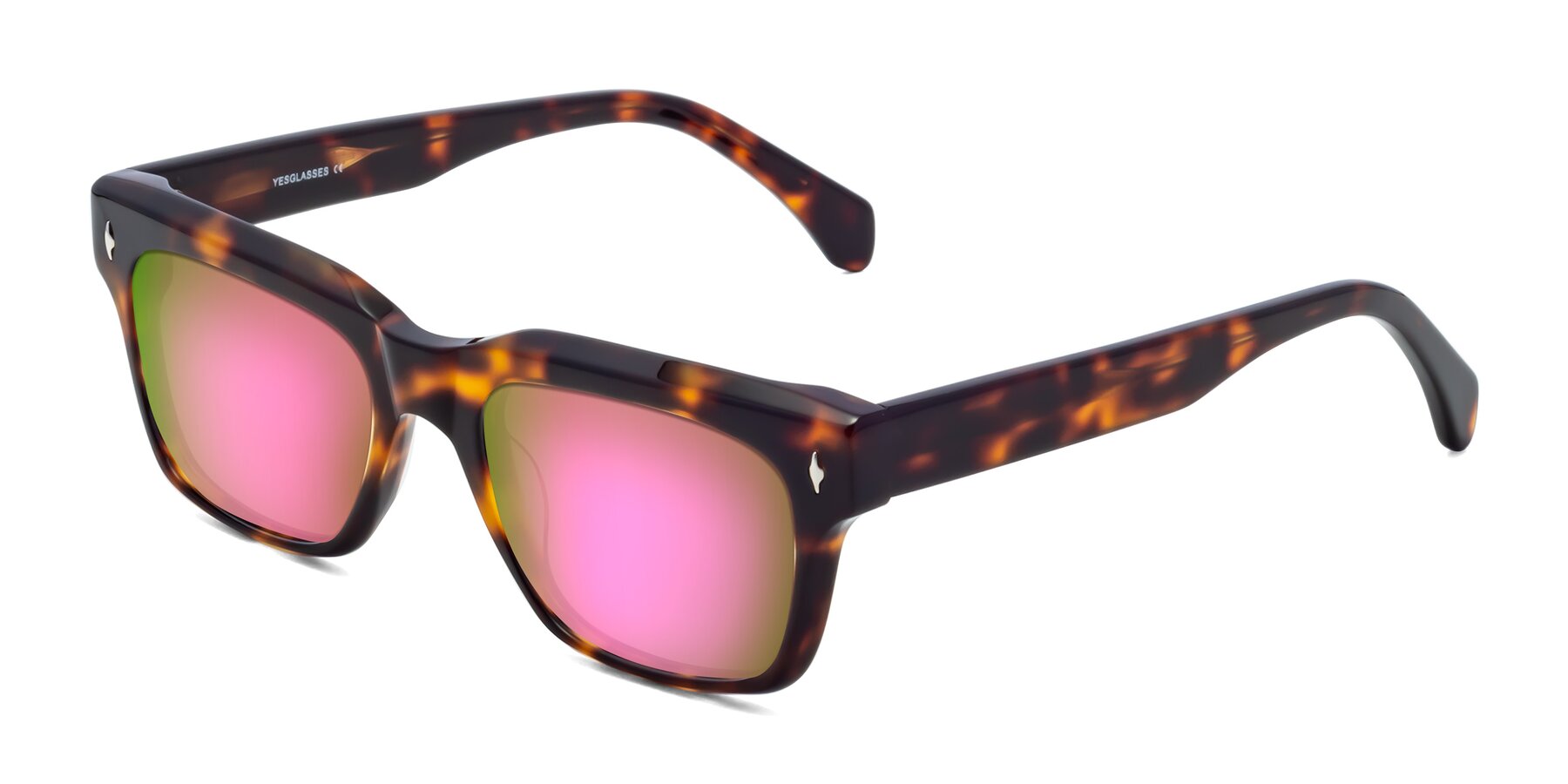 Angle of Forbes in Tortoise with Pink Mirrored Lenses
