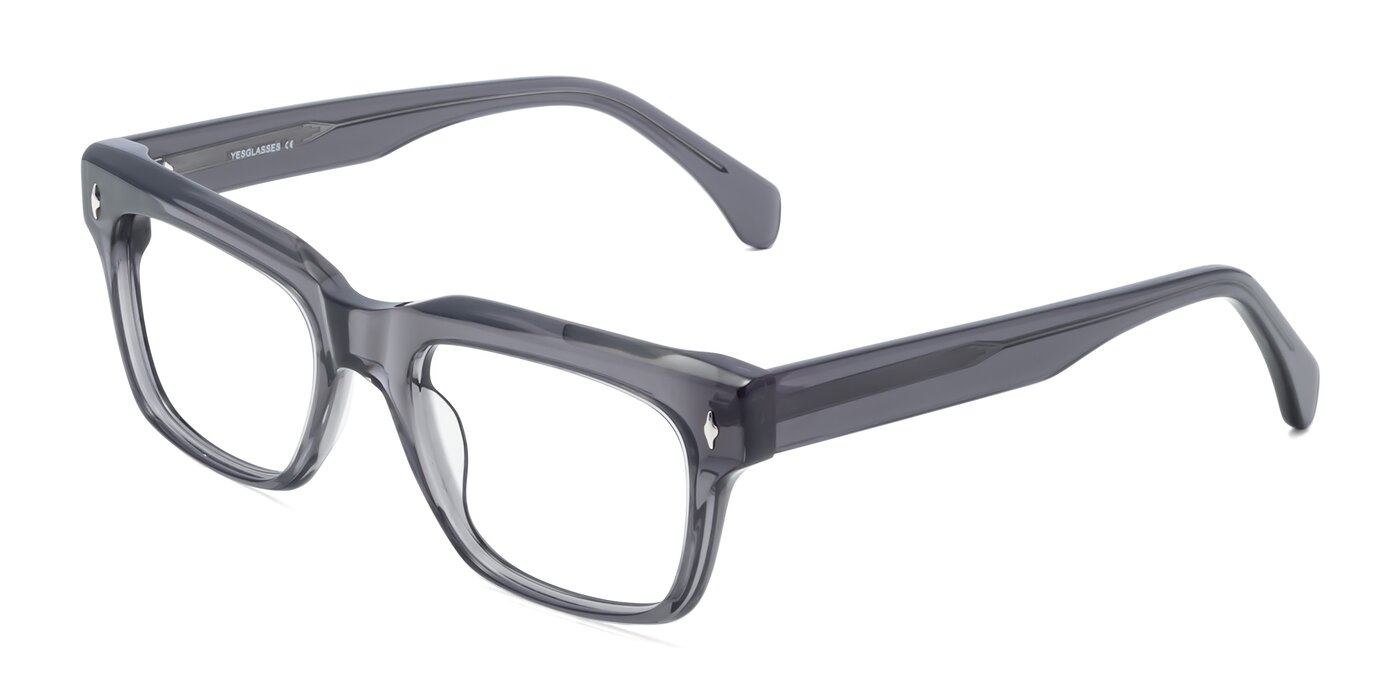 Gray Medium Acetate Trapezoid Eyeglasses - Forbes